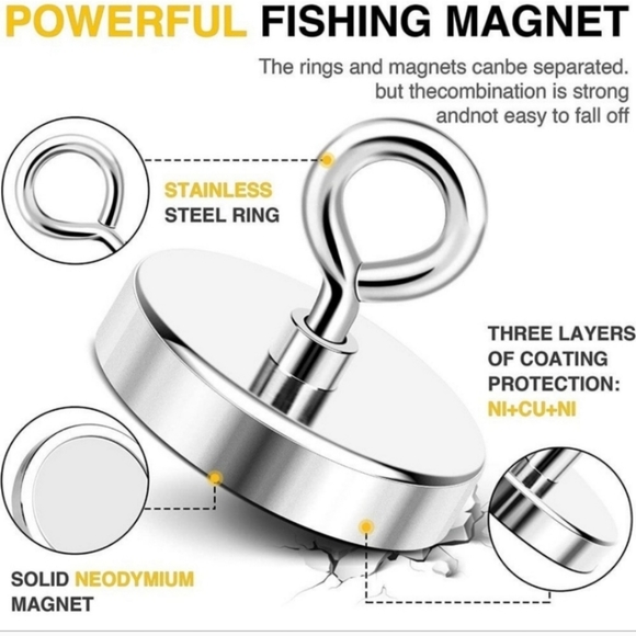 Rare earth magnets for fishing Equipment or treasure hunting nib - Picture 4 of 7